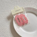 Set of three cute pink wavy cookie style hair clips on professional accessory packaging - 1# Light Pink