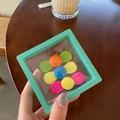 Handheld colorful bow square hair clip set with vibrant candy colors for girls - Fan Blade Style (1#三个风扇叶)