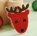 Festive red reindeer embroidery hair clip with classic Christmas holiday aesthetic - Red Deer BB Clip (31#)