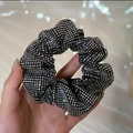 Glitzernder breiter schwarzer Haarreif mit silbernen Strasssteinen für Glamour - Künstlicher Strass Schwarzes Haargummi