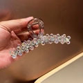 Elegante haarklem met kleurrijke iriserende AB kristallen kralen voor dameskapsels - Roze Groot 13CM