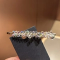 Exquisita pinza de cristal azul para el cabello con cuentas irisadas y diamantes - Estilo Azul Cristal De Hielo (Estilo De Imagen Principal)