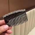 Peigne à cheveux élégant en cristal avec strass irisés pour décoration de coiffure femme - Rose