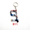 Portachiavi in acrilico marmorizzato blu e arancione, strumento EDC modello B11 - Stile Marmo Blu Inchiostro (B11)