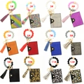 Vue détaillée de 12 bracelets en perles de silicone avec porte-monnaie en strass et léopard - Autres Couleurs (Mélange Aléatoire)