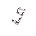 Portable no-touch door opener EDC keychain with cow print acrylic and tassel detail - Cow Pattern Print (6#)