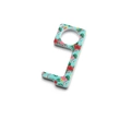 Contactless acrylic EDC door opener tool with tropical pink flamingo and floral print - Flamingo Print (9#)