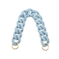 Frosted dusty blue acrylic chain strap with gold round spring buckles for phone or bag - Light Blue