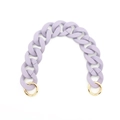 Lavender purple matte acrylic chain strap with gold metal spring ring buckles - Light Purple