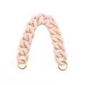 Pink matte resin chain strap for phone cases with gold spring ring clasps for DIY accessories - Nude Pink