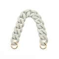 Matte light gray acrylic chain strap with gold metal rings for DIY bags and phone cases - Light Gray