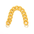 Matte ginger yellow resin chain strap with gold spring clasps for phones and bags - Turmeric