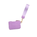 Wasserdichte lila Nylon-Mini-Geldbörse mit schickem Armband und goldenem Karabinerverschluss - Lila