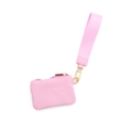 Rosa wasserdichte Mini-Geldbörse aus Nylon mit geflochtenem Armband und Goldclip - Rosa