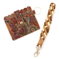 Portacarte in sughero con motivo mandala boho e cinturino intrecciato - Motivo Geometrico Colorato (4 几何)
