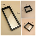Three sizes of black PE film floating jewelry display boxes for medals and storage - 7*7 / Black