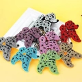 Porte-clés chien teddy chic en strass multicolores avec pompon pour sacs à main femme - Autres Couleurs et Styles Personnalisables