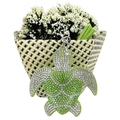 Creative turtle keychain with green rhinestones, leather texture, and stylish tassels - Green
