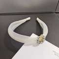 Cerchietto elegante in organza con cristalli viola scintillanti e design bianco minimal - Bianco Sporco