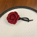 Pince à cheveux fleur de rose en velours rouge, accessoire de coiffure style chinois - Style Floral A
