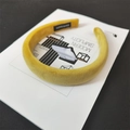 Handmade bright yellow sponge headband with soft satin finish for high top hair style - 1# Velvet Yellow