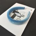Padded sky blue velvet headband with a soft sponge structure and minimalist design - 1# Velvet Blue