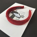 Handmade red sponge padded satin headband with soft velvet texture for women - 1# Velvet Wine Red