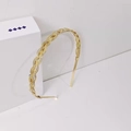 Klassischer französischer Vintage Gold-Haarreif aus Metall mit edler geflochtener Textur - Gold