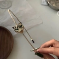 Cerchietto per capelli testa di leopardo in metallo con zirconi luccicanti e oro - Stile Metallo Testa di Leopardo (主图款)