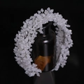 Cerchietto di lusso con perle bianche e cristalli per accessorio capelli da sposa - Stile Cristallo