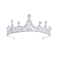 Eleganter silberner Diadem mit funkelnden Strasssteinen für Brautfrisuren zur Hochzeit - Silber