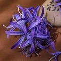 Handgefertigte lila Lycoris-Haarklammer für Hanfu-Styling mit seidigen Texturdetails - Lila Haarnadel / Lila