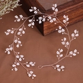Elegante tralcio per capelli da sposa con perle e filo oro rosa per acconciature da sposa - Oro rosa