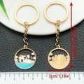 Cartoon Chinese Panda Keychain Set featuring a bath scene in zinc alloy with dimensions - Bathing Panda (ER1058)