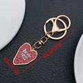 Dettaglio portachiavi a forma di cuore con scritta Love You e dimensioni mostrate - Cuore Rosso