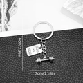 Portachiavi a manubrio con piastrina YOU VS YOU in acciaio per amanti del fitness - Stile Bilanciere YouVsYou (LS25)