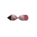 Detailansicht der Haarspange in Bleistiftform aus Ripsband für Schülerinnen - Rosa und schwarzer Farbschema-Stil (10#)