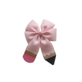 Haarspange mit rosa Ripsband-Schleife und kreativem Bleistift-Radierer-Design - Rosa Ripsband-Stil (08#)