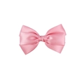 Eleganter rosa Satin-Haarschleife für Mädchen mit klassischem zweilagigem Knotendesign - Rosa