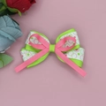 Serre-tête à nœud multicouche vert et rose avec motifs à pois pour filles - Serre-Tête Nœud Patchwork Rose Vert Herbe (14#)