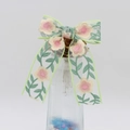 Haarklammer mit Blumenstickerei und Schleife in Rosa und Gelb für Mädchen - Stil 1# (Art. 2405161)
