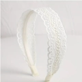 Elegant white embroidered lace headband with vintage floral patterns for women - White Embroidered Botanical Style (02#)