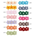 Lot de 10 barrettes à fleurs brodées mignonnes en plusieurs couleurs pour filles - Choisir 10 Pcs