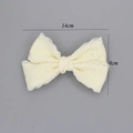Elegante pinza para el pelo con lazo de encaje de margaritas crema de 14x8cm para mujer - Lazo Crema de Doble Capa de Encaje (04#)
