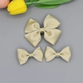 Goldenes Schleifen Haarspangen Set für Kinder mit einer großen und zwei kleinen Klammern - Gold