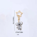 Simpatico portachiavi a forma di koala in lega di zinco con chiusura a stella oro - Madre e Figlio Koala