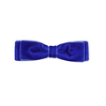 Close-up of royal blue velvet bow accessory with rich texture for children hair styling - Royal Blue