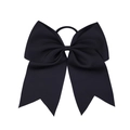 Detalle de lazo para el pelo de 8 pulgadas en cinta grosgrain negra con colas largas - Negro (03#)