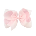 Detailed close-up showing the ribbed texture of a pink 6-inch grosgrain ribbon bow - Pink (12#)