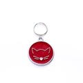 Dettaglio del ciondolo a forma di gatto in smalto rosso per collari di animali domestici - 25mm / Rosso